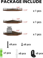 HORLIMER Floating Corner Shelf Wall Mount, 3 Pack Rustic Wood Corner Wall - Image 6