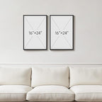 Framed Neutral Abstract Minimalist Wall Art Set of 2, Modern Canvas Prints - Image 3