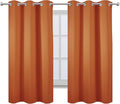 LEMOMO Orange Blackout Curtains 38 x 63 Inch Length/Set of 2 Curtain by Lemomo