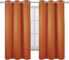 LEMOMO Orange Blackout Curtains 38 x 63 Inch Length/Set of 2 Curtain by Lemomo