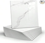 Chejiaye 10pcs Marble Peel and Stick Backsplash Waterproof Washroom Wall Panels by Chejiaye