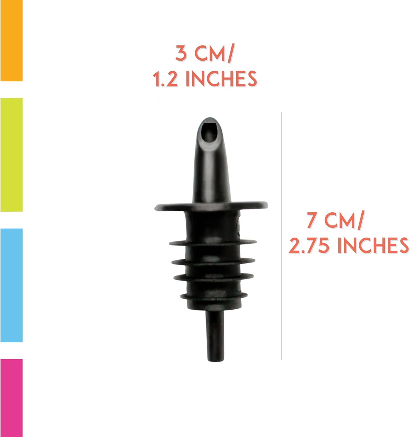 Hawaiian Shaved Ice Syrup Precise Control Bottle Pourers - Professional Pour Spouts for Snow Cone & Drink Flavors (10-Pack)