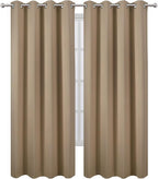 LEMOMO Blackout Curtains 52 x 84 inches Long Natural Curtains Set of 2 Panels - Image 2