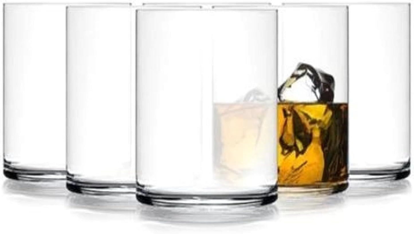 Luigi Bormioli Top Class 15.25 oz All Purpose Glasses - Set of 6 Durable Lead-Free Crystal Drinkware with Reinforced Rims & Minimalist Design - Elegant Glassware for Home or Bar Use