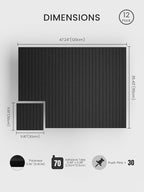Bumusty Large Cork Board Alternative-48 x 36" Felt Bulletin Board Tiles - Image 2