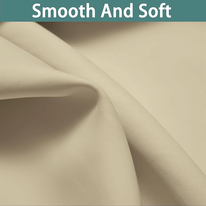 Yakamok 100% Blackout Curtains 84 Inches Long, 2 Thick Layers Heat and Full - Image 7