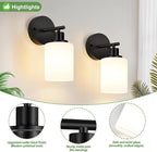Set of 2 Wall Sconces for Bathroom, Bathroom Wall Lamp, for Bathroom, for Mirror - Image 3