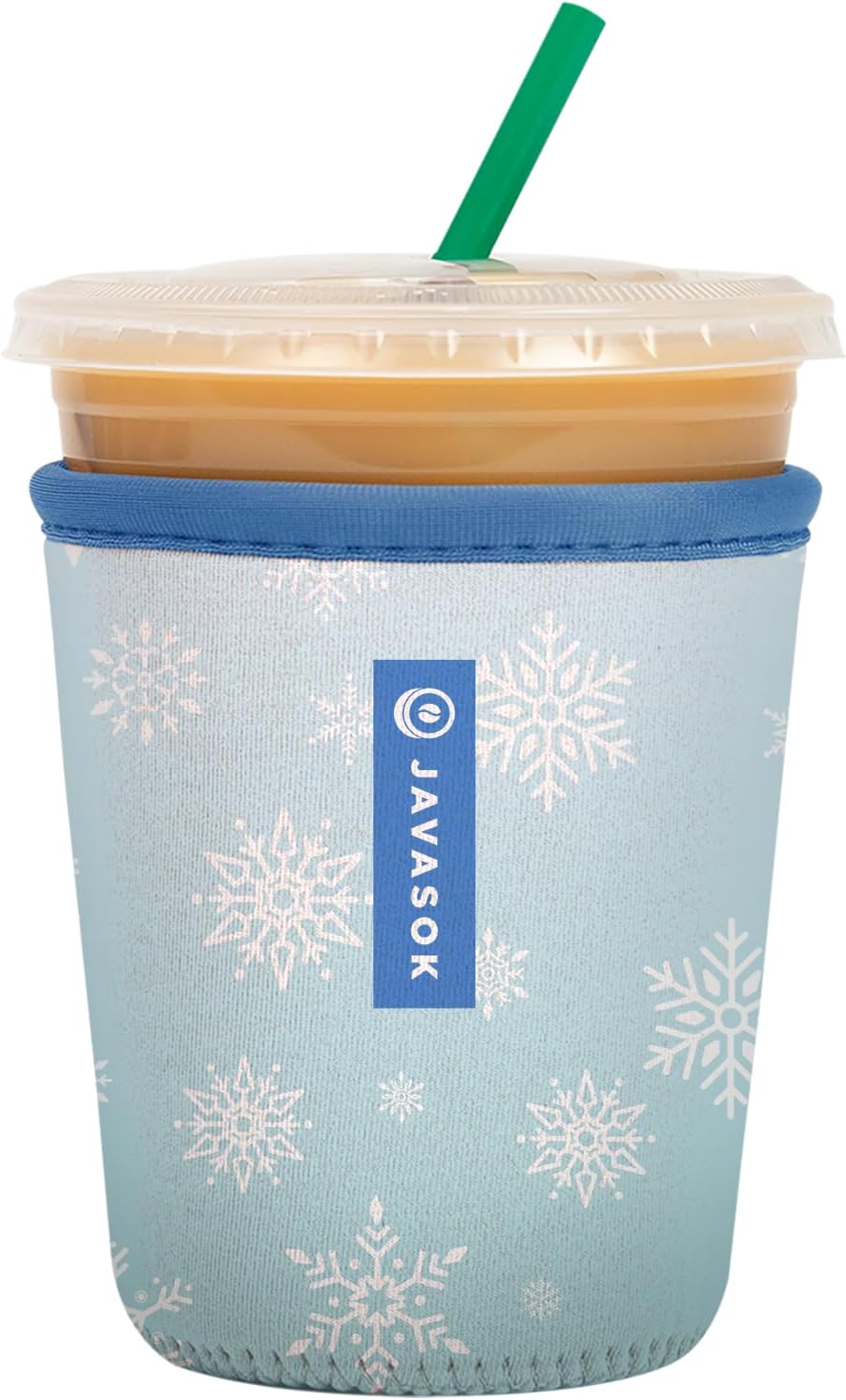 Sok It JavaSok Iced Coffee & Cold Soda Insulated Neoprene Cup Sleeve (Let It Snow, Small: 16-20oz)