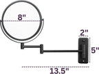 JERDON Wall-Mounted Magnifying Mirror - Image 3