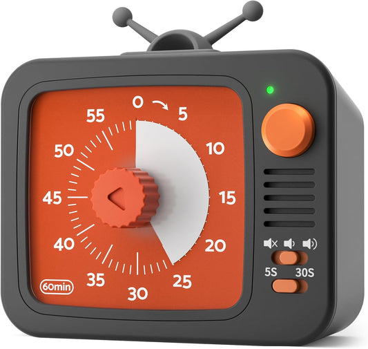 LIORQUE Visual Timer for Kids, 60-Minute Countdown Timers for Classroom Office Kitchen with Silent Operation, Kids Timer for Teaching with Cute Design