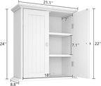 ChooChoo Bathroom Wall Cabinet, Over The Toilet Space Saver Storage Cabinet - Image 3