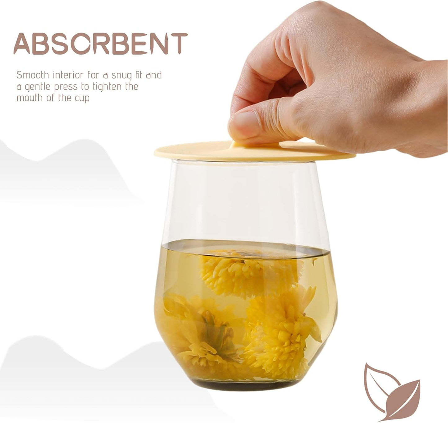 Silicone Cup Lids Silicone Cup Covers 6color Design, Food Grade Anti-dust Airtight Seal Lids for Mugs, Tea Cups, Coffee Cup 3pcs (G+W+B)