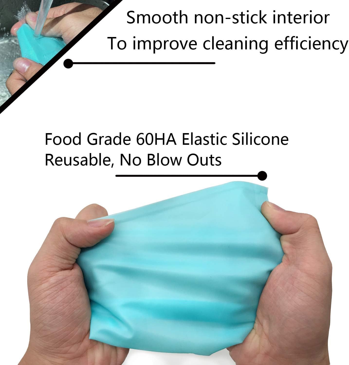 Piping Bags and Tips Set, 18" Reusable Piping Bags, Frosting Piping Kit for Baking with Pastry Bags and Tips, Standard Converters, Silicone Rings, Cake