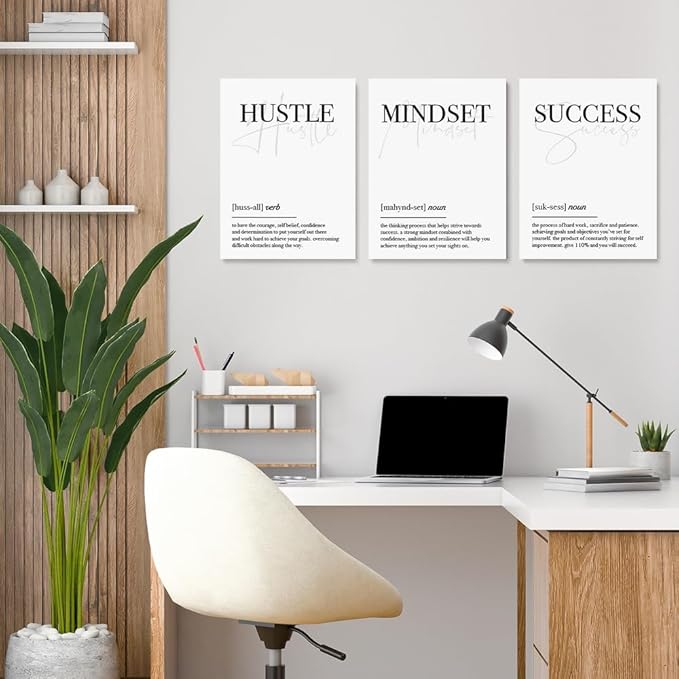 GUBIYU The Hustle Inspirational Canvas Motivational Poster - Image 2
