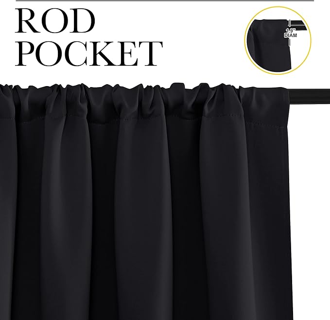 NICETOWN Black Out Window Curtains - Image 3