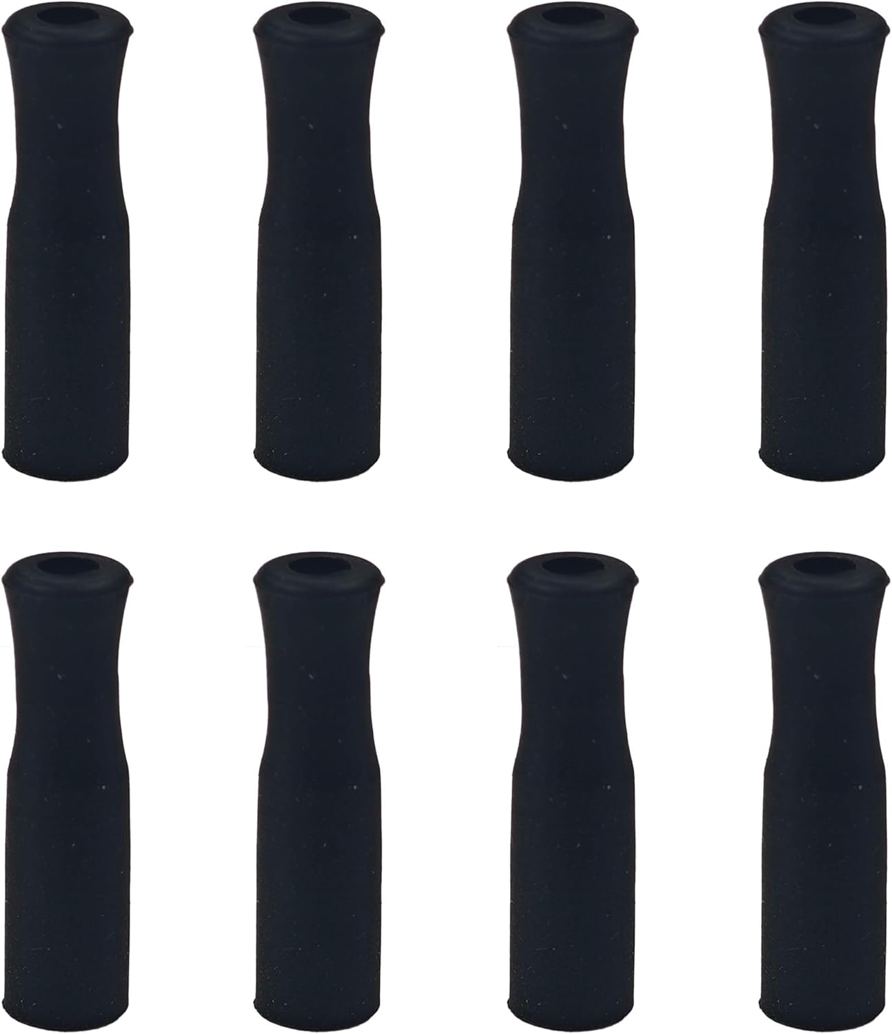 pson 8Pcs Silicone Straw Tips, Food Grade Reusable Anti-Scald/Cold Straw Covers Fit for 8mm Stainless Steel Straws(Black)