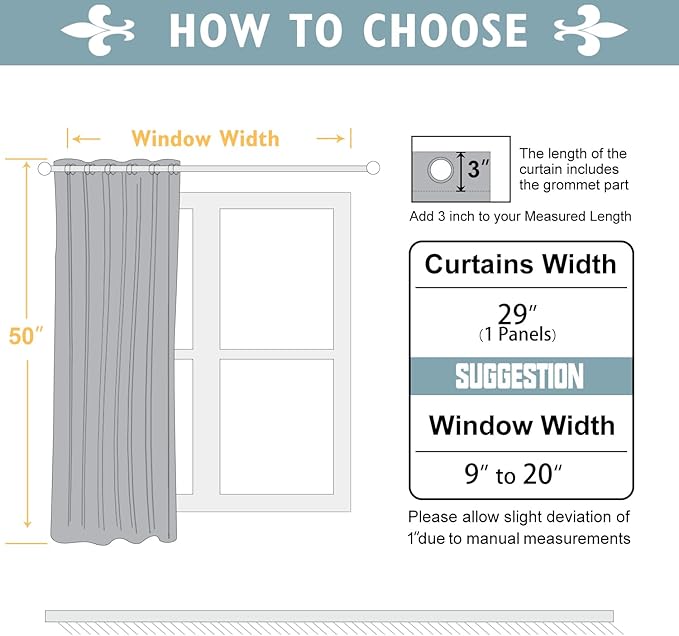 ChrisDowa Small Window Curtains 50 inches Long - Image 6