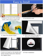 100% Blackout Blinds Magnetic Window Cover 57x40Inch, No Drill PortableCuttable - Image 9