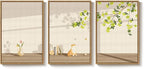 Framed Modern Neutral Wall Art for Living Room, 3 Piece Nature Summer Cozy - Image 9