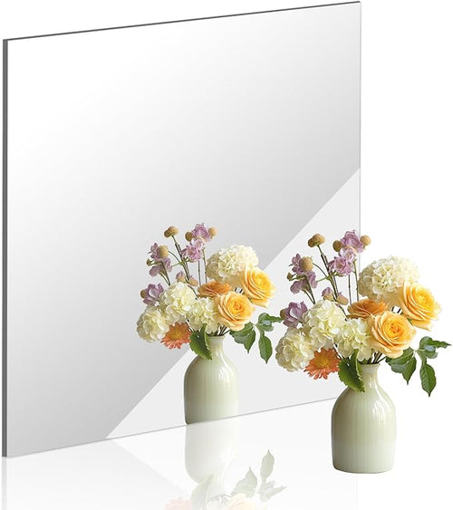 16x16 in Acrylic Mirror Sheet for Wall, 2.5mm Thick Unbreakable Non Glass Body by DARENYI