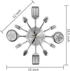 16 Inch Cutlery Kitchen Wall Clocks - Image 2