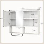 Medicine Cabinet, Wooden Bathroom Wall Cabinet - Image 2