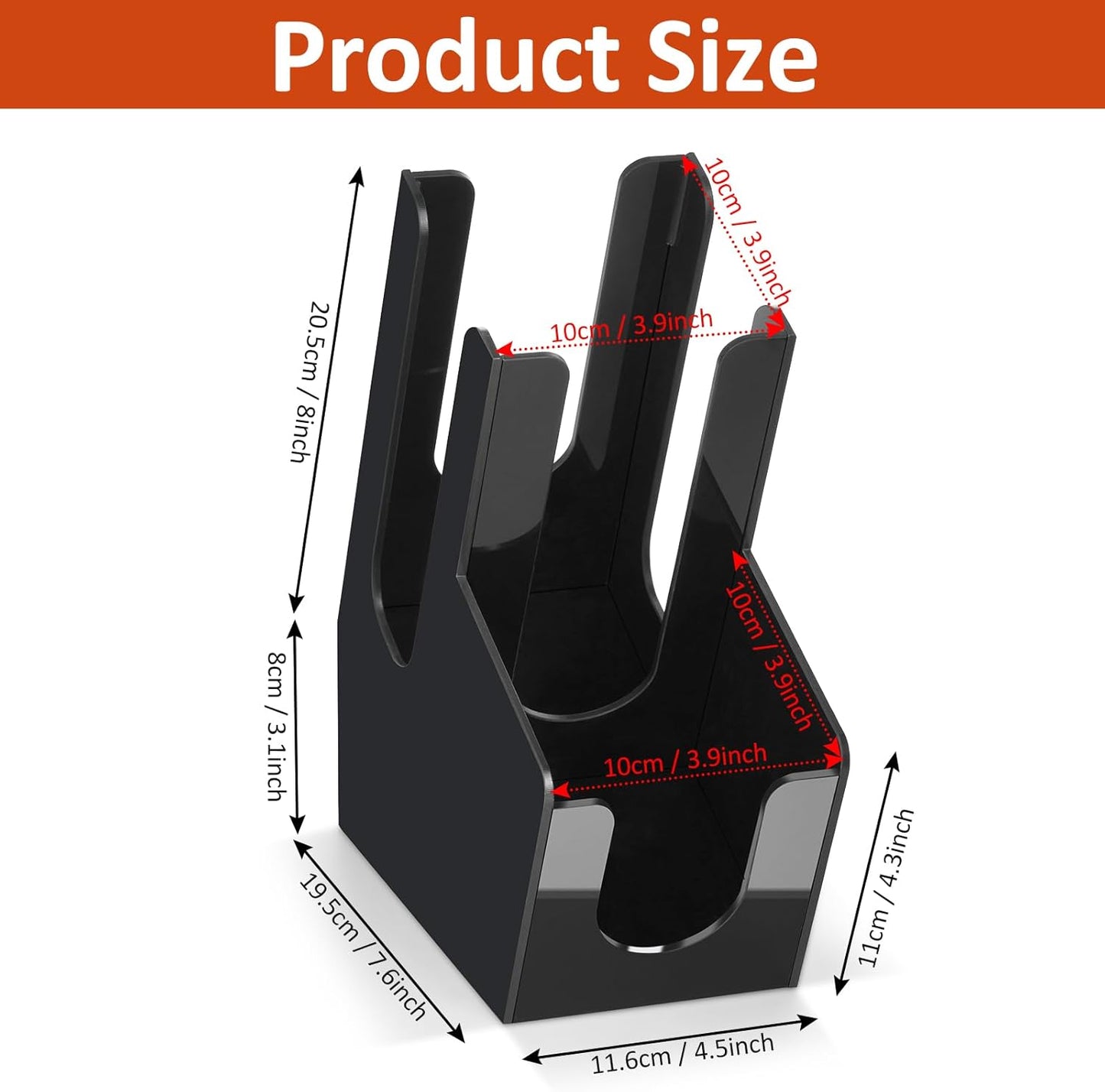 MYITYARD Coffee Station Organizer for Countertop, Acrylic Cup and Lid Dispenser Fit Disposable Paper and Plastic Cups, 2 Compartments Coffee Bar Accessories for Office Breakroom, Home, Kitchen