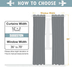 ChrisDowa Blackout Curtains 80 Inches Long 2 Panels Set - Image 7