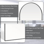 30" x 48" Black Arched Mirror, Arch Wall Mirror, Metal Frame Black Bathroom - Image 4