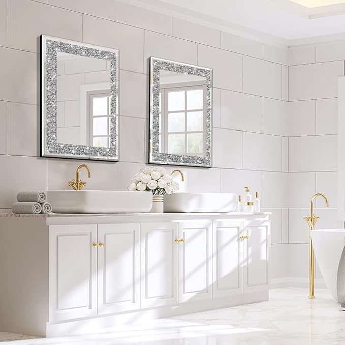 QMDECOR Rectangle Sparkling Decorative Wall Mirror - Image 6