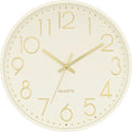 Foxtop Modern Wall Clock Silent Non Ticking Battery Operated Quartz Round Wall by Foxtop