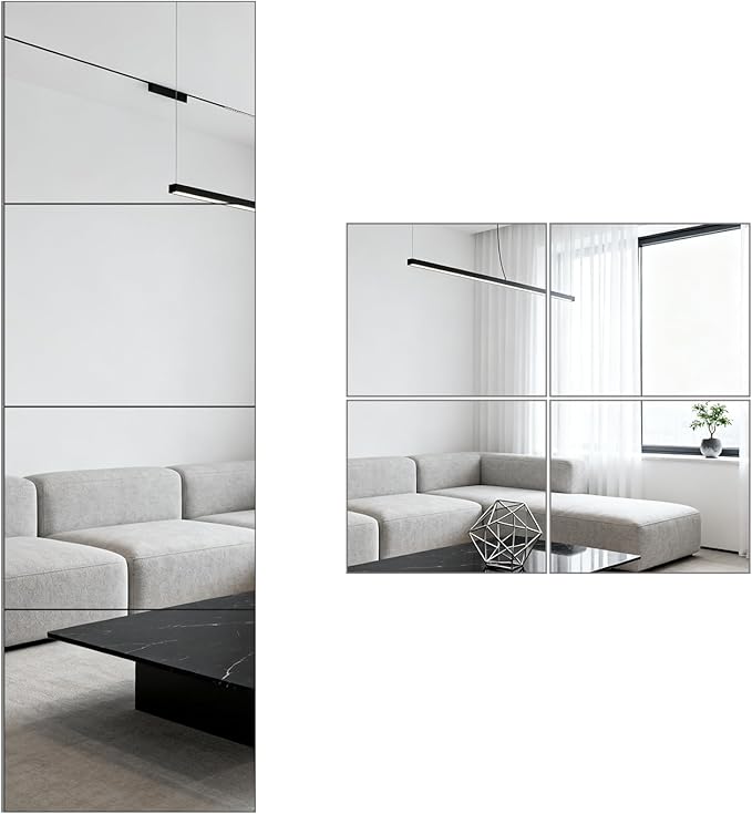 Stick on Small Mirror for Wall Decor, Plastic Non Glass Sticky Kids Safety by SAFEE+MRROR