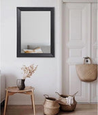 AAZZKANG Black Mirrors for Wall Rectangle Wood Framed Large 26"x18" Decorative - Image 5
