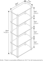 Furinno Turn-N-Tube 5-Tier Multipurpose Shelf / Display Rack / Storage Shelf / - Image 2