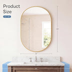 Sweetcrispy 24" x 36" Gold Bathroom Mirror - Image 6