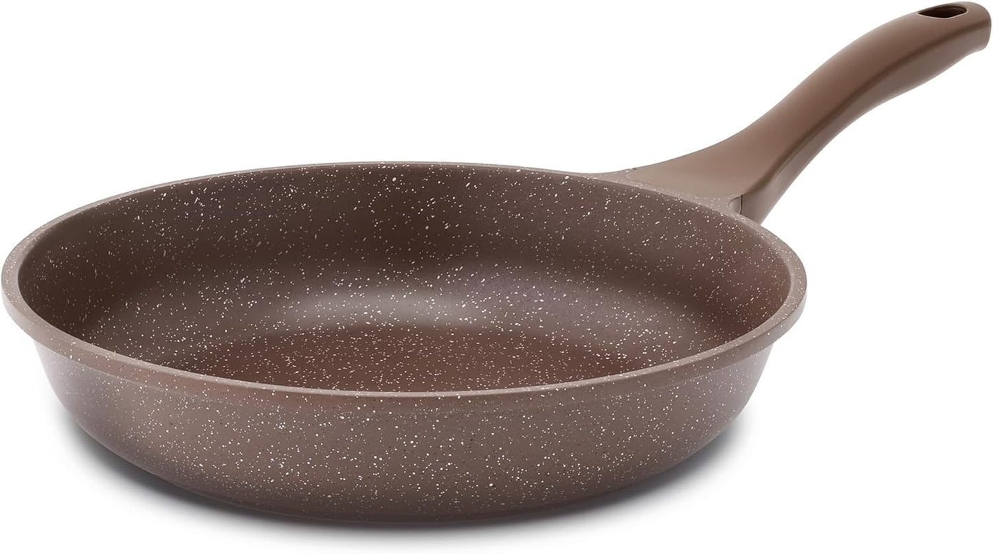 SENSARTE Nonstick Frying Pan Skillet, Non Stick Omelette Pan, Healthy Stone Cookware Chef's Pan PFOA Free, Toffee Brown (9.5 Inch)
