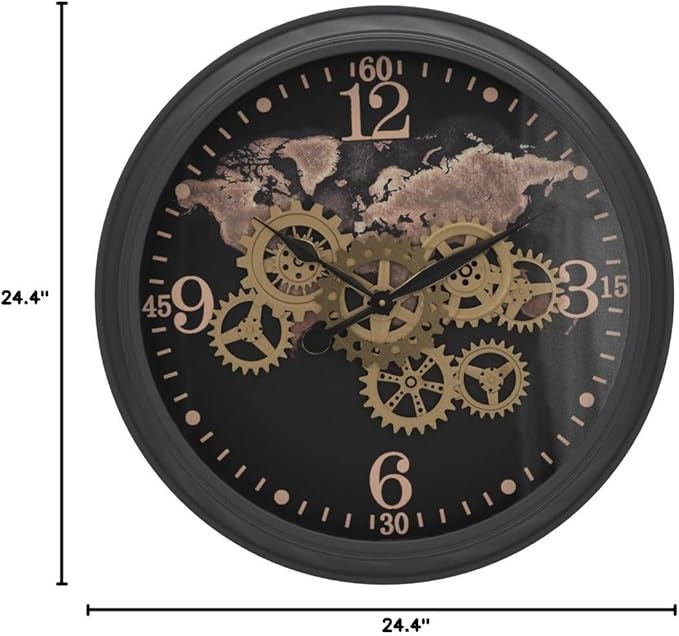 CLXEAST 24 Inch Moving Gear Wall Clock - Image 10