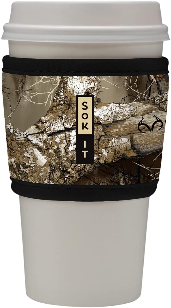 Sok It HotSok Coffee & Tea Reusable Insulated Neoprene Cup Sleeve (RealTree Edge Camouflage)