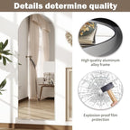 Dewfig Arched Full Length Mirror, Full Body Mirrors - Image 5