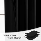 MIULEE 2 Panels Back Tab Blackout Curtains 96 Inch Long - Image 7