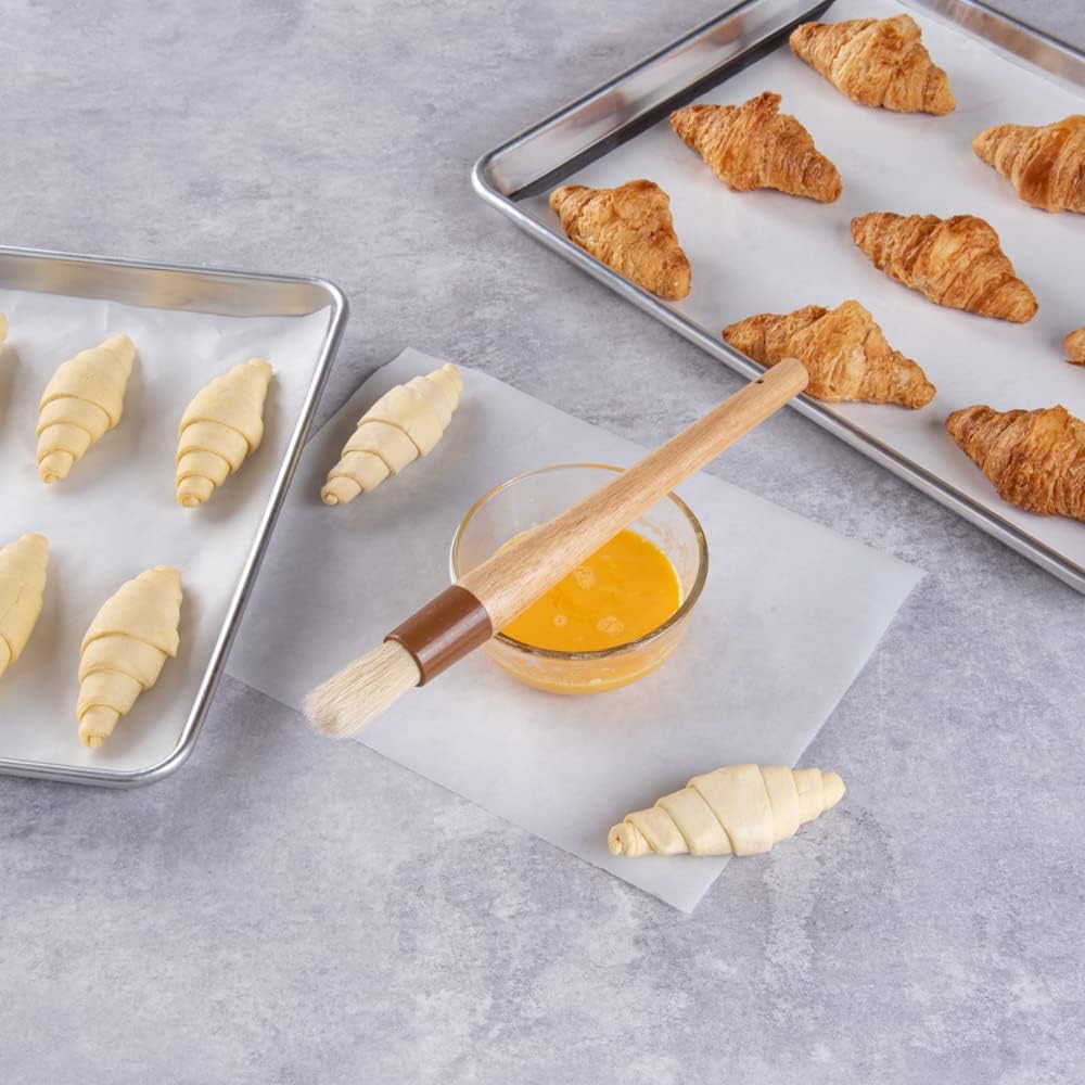 Restaurantware-Pastry Tek 1 Boar Bristles Pastry Brush, 11.8 Inches Buttering Tool â€“ Hardwood Handle, Built-In Hanging Hole, Wood Basting Applicator, Sturdy Ferrule, For Glazing And Basting