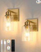 Rayogale Rechargeable Wall Sconce, Easy Install Dimmable Wireless Wall Lamps by Rayogale