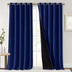 NICETOWN 100% Blackout Blinds, 70 inches x 108 inches, Royal Blue, Laundry Room by NICETOWN