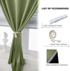 AJAZZ 100% Blackout Shades Window Cover Self Adhesive Curtains Sticky Curtain - Image 4