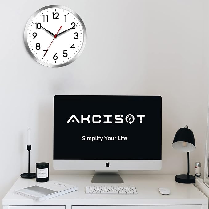 AKCISOT Wall Clock 14 Inch Large Silent Wall Clocks Battery Operated - Image 6