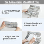AULIGET 20 Sheets Peel and Stick Backsplash, Distressed Wood Look PVC Wall - Image 7