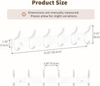 GWAAZXGZ White Coat Rack Wall Mount - Image 6