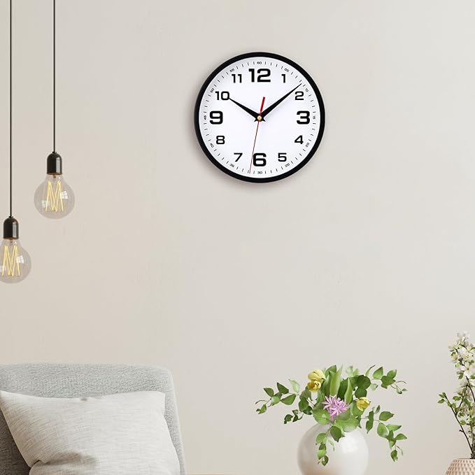 Silent Wall Clocks Battery Operated 12 Inch No Ticking Modern Analog Clock - Image 7