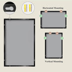 Koonmi Black Mirrors for Wall, 30x30 Inch Bathroom Mirror, Rectangular Wall - Image 8
