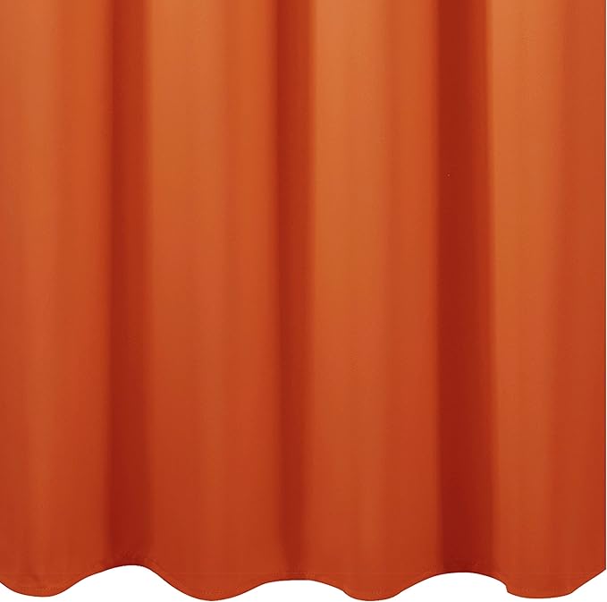 LEMOMO Orange Blackout Curtains 66 x 63 Inch Length/Set of 2 Curtain - Image 9